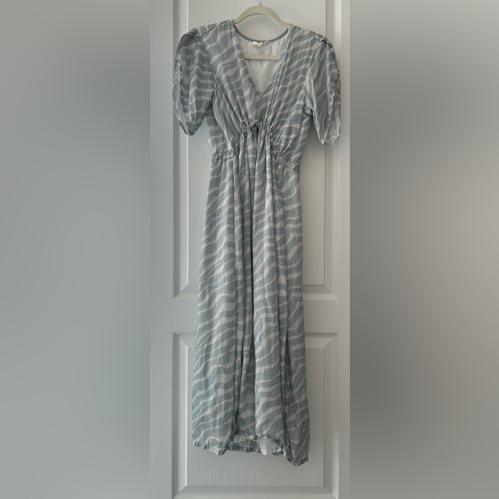 Reistor X Madewell “Bar to Beach” Blue and White Maxi Dress - Picture 5 of 8